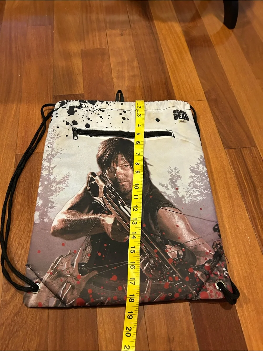 Walking Dead Drawstring Backpack Daryl Dixon EUC